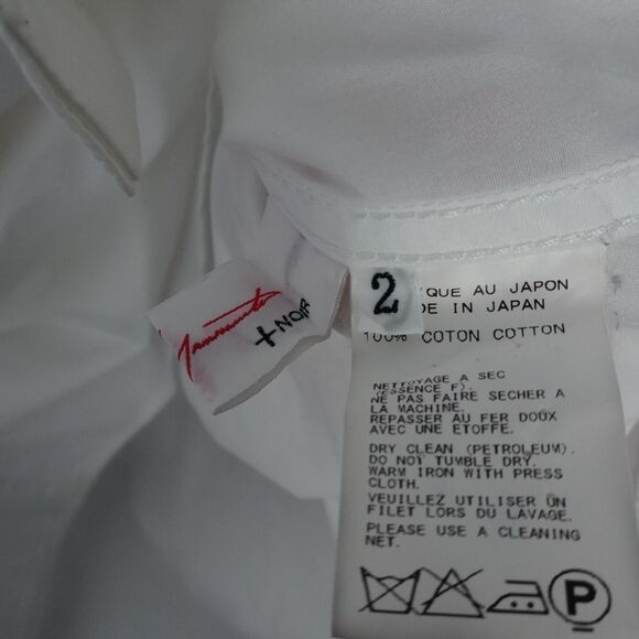 YOHJI YAMAMOTO  Long Sleeve hooded Shirts white size 2/small - Picture 4 of 8